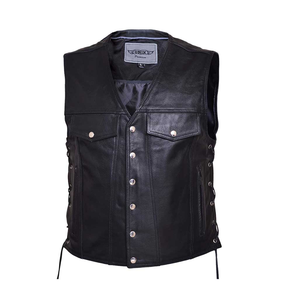 Crafted from cowhide leather and meticulously designed in Pakistan, this vest features a unique color that adds character and charm