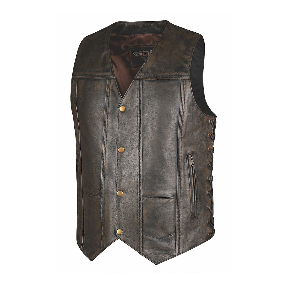 Made from buffalo leather and featuring antique brass hardware, it combines ample storage with a classic design. Perfect for everyday wear, it strikes the right balance between style and practicality.