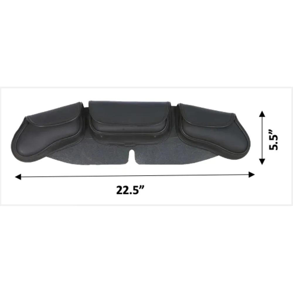 black windshield bag measurements