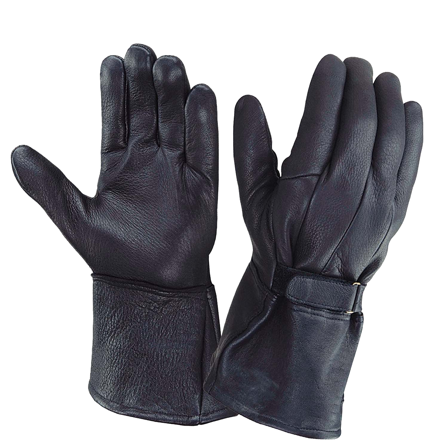 Men's Deerskin Gloves combine luxurious comfort with exceptional durability. Crafted from premium deerskin leather, they offer natural insulation and flexibility for various activities. Featuring reinforced palms and fingertips, as well as an adjustable closure, these gloves provide a secure fit and timeless style.